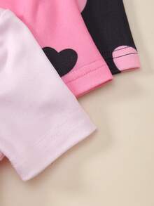 Set Piyama Pas Badan Motif Kartun Anjing, Atasan Lengan Pendek dan Celana Pendek, Kain Lembut dan Nyaman, Cocok untuk Pakaian Santai Bayi Perempuan, Musim Semi/Panas - MultiWarna - View 6