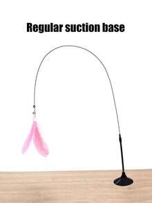 PETSIN 1件装宠物猫棒铃铛长杆吸盘可握可吸附羽毛头可更换自娱自乐压缩耐咬猫玩具宠物玩具宠物用品 - 彩色 - 查看 18