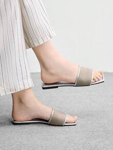 CUCCOO BIZCHIC 女士银色网眼简约平底鞋，优雅休闲，舒适易穿，适合工作、通勤、约会、正式场合等各种场合。 - 奶杏色 - 查看 3