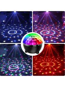 Mslitely 7 Colors LED Disco Ball Light With 0.8m USB Power Cord Power Supply With Remote Control And Sound Control, Perfect For Birthday Parties, Family Gatherings And Holidays! - Multicolor - View 13