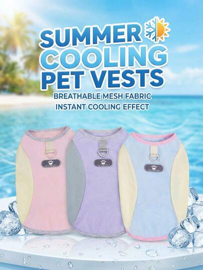 PETSIN Pet Spring New Dog Clothes Animal Supplies Pet Clothing Dog Tank Top Cat T-Shirt Teddy Outfits Small Animal Attire Casual Cool Tank Top Dog Clothes Cat Clothes Two-Season Spring & Summer New Tank Top