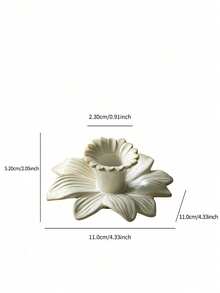 Madebyblanc 1 chiếc chân nến gốm hình hoa sen, chân nến hình hoa sen, dùng để bàn làm việc, bàn cà phê, trang trí bữa tối lãng mạn, vật trang trí sang trọng, dụng cụ xông hương, thích hợp cho các bữa tiệc lễ hội. - Nhiều màu - Xem 9