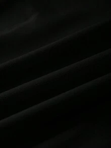 LOONEY TUNES X SHEIN 男婴可爱卡通动物印花长袖T恤和裤子修身睡衣套装 - 黑色 - 查看 7