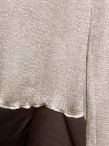 Resyla 蕾丝边吊带连衣裙罩衫，长袖针织披肩，夏季防晒女装 - 摩卡棕 - 查看 4