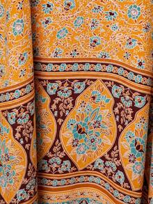 EMERY ROSE 大码女式夏季休闲碎花短袖连衣裙，适合乡村度假 - 黃色 - 查看 4