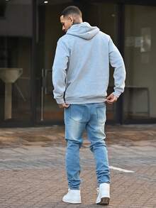 Devon Thys 1 quần Cargo thường ngày rách rách co giãn ôm vừa vặn cho nam, quần jeans dày màu trơn thoáng khí phong cách đường phố thích hợp đi dạo phố, hoạt động ngoài trời cho cha mẹ và con cái, mọi mùa - Rửa nhẹ - Xem 5