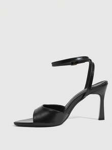 CUCCOO SZL Ladies Adjustable Simple High Heel Sandals, Suitable For Everyday Casual Wear, Spring Shoes, Spring Break Easter Dance Christmas Heels. Prom Heels Summer Shoes - Mia black - View 8