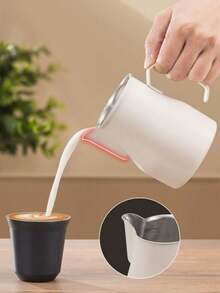Cirelle Stainless Steel Latte Mug - Durable Coffee Cup With Thickened Spout, Ideal For Home Coffee & Milk Drinks - Multicolor - View 5