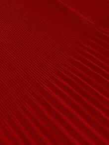 GlowEve CURVE 大码优雅3D立体花卉褶皱长袖连衣裙 - 紅色 - 查看 5