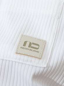 SHEIN 2件套幼儿男童宽松休闲舒适简约运动街头风白色短袖T恤和短裤套装，夏季 - 白色 - 查看 4