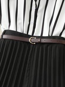 GlowEve CURVE Women's Elegant Black & White Slimming & Graceful Two Pieces Suit, Suitable For Commuting And Casual Wear - Multicolor - View 5