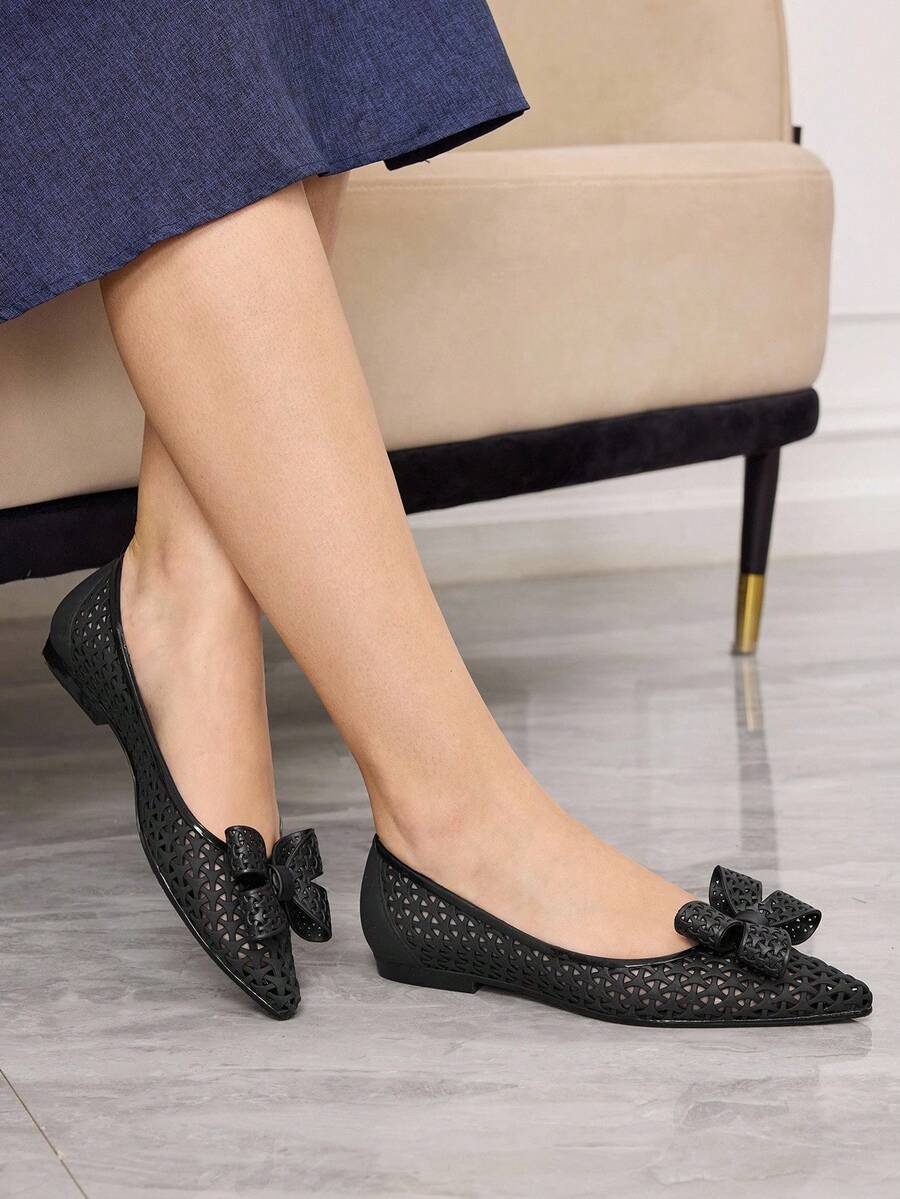 Sleekvia Women Flat Sandals Valentine's Day - Black - View 1