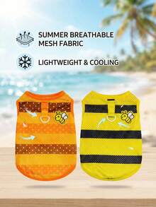 PETSIN Quần áo thú cưng mùa xuân mới, đồ dùng cho thú cưng, quần áo cho thú cưng, áo ba lỗ cho chó, áo thun cho mèo, trang phục cho gấu bông, trang phục cho động vật nhỏ, áo ba lỗ thường ngày mát mẻ, quần áo cho chó, quần áo cho mèo, áo ba lỗ hai mùa xuân hè mới. - Nhiều màu - Xem 3