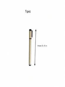 Madebyblanc 1pc/2pcs/6pcs Simple Kraft Paper Gel Pen 0.5mm Black And Blue Pull-Off Gel Pen, Suitable For Giving As A Gift During The Back-To-School Season, Simple Signature Pen - Multicolor - View 8