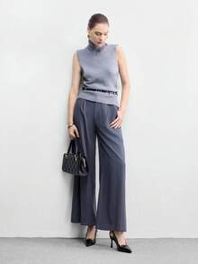 CUCCOO BIZCHIC Giày cao gót nữ thời trang, mũi nhọn, da bóng, thoải mái, chống trơn trượt, kiểu quai hậu. - màu đen - Xem 6