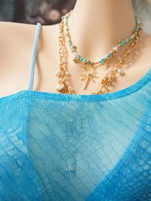 EgrlEra 不对称下摆迷你连衣裙 - 藍色 - 查看 5