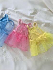 PETSIN 透气网眼连衣裙，适用于狗狗和猫咪，包括泰迪犬、博美犬、贵宾犬、比熊犬和其他小型犬种。 - 彩色 - 查看 4