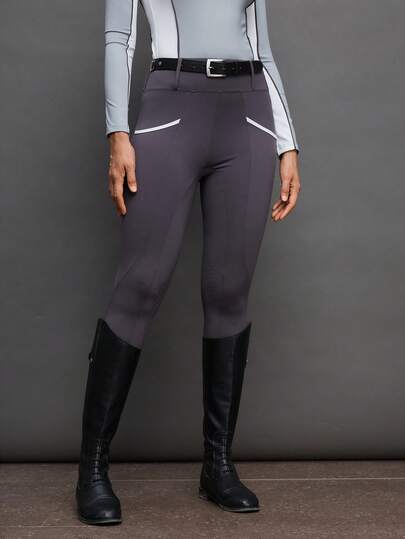 Activina 女士撞色极简主义马术服