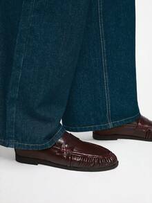 Mnmlis Women's Casual Versatile Commuting Minimalist Flat Loafers Shoes For Christmas Valentine's Day - Burgundy - View 2