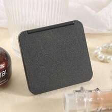 1pc Small Portable Handheld Folding Makeup Mirror For Women, Double-Sided Mirror For Dorm Room, School, Travel, Home Use Best Gifts Birthday Graduation Home Decor Back To School Room Decor School Supplies - Black - View 4