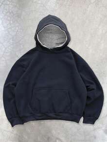 PAVTROS Áo nỉ có mũ trùm đầu lót nhiệt màu trơn giản dị mùa thu dành cho nam, có mũ trùm đầu vá hai tông màu thời trang. Được làm từ vải lông cừu mềm mại, ấm áp, hoàn hảo cho mùa thu. Thiết kế đơn giản và đa năng, dễ dàng phối với mọi loại quần cho các buổi đi chơi hàng ngày hoặc sinh hoạt tại trường. Một món quà tuyệt vời cho bạn trai của bạn., Áo hoodie xanh navy nam, Áo hoodie xanh trơn nam, Áo hoodie nam Áo hoodie xanh navy Áo hoodie trơn Áo hoodie cotton Áo hoodie cỡ lớn - Màu xanh hải quân - Xem 1