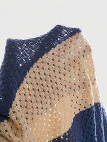 ROMWE MEN Prep Men's Color Block Letter & Number Print Casual Versatile Daily Wear Knit Short Sleeve Top - Multicolor - View 6