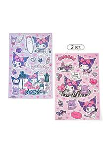 HELLO KITTY AND FRIENDS | SHEIN 激光闪光涂鸦贴纸，适用于笔记本、行李箱、手机壳装饰 - 彩色 - 查看 3