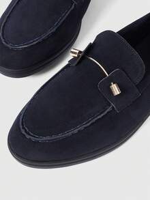 Sleekvia Casual Versatile Commuting Fringe Decor Flat Loafers - Blue - View 8