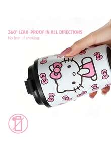 HELLO KITTY AND FRIENDS | SHEIN 360 Ml / 12 Oz Leak-Proof Stainless Steel, Convenient To Carry, Portable Cup - White - View 5