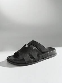 SHUZIA Giày sandal đế xuồng hở mũi H dành cho nữ - màu đen - Xem 6