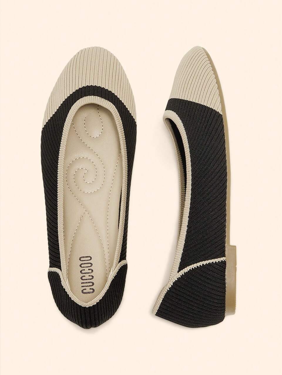 CUCCOO BASICS Women's Casual Everyday Wear Contrast Color Flat Loafers Spring Shoes