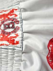 ROMWE MEN 2026 Spring/Summer New Casual Fashionable Y2K Style Printed Shorts, Unisex Couple Matching Pants - Multicolor - View 6