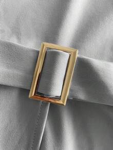 Franclia 无肩带露脐上衣，收腰设计，秋冬季迷人女士无肩带上衣 - 淺灰色 - 查看 3