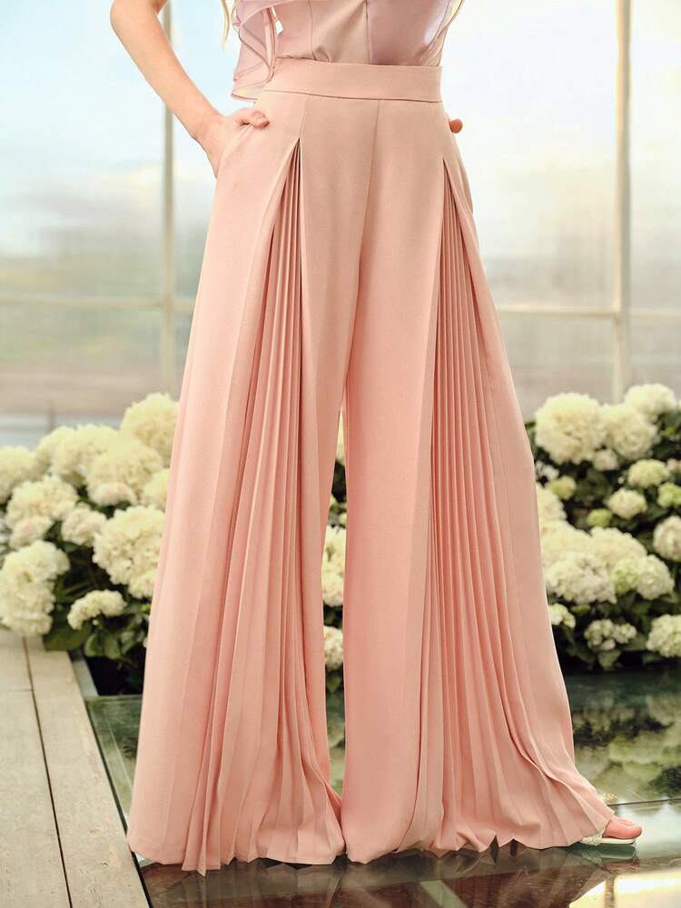 PLEATED WIDE LEG PANTS, SPRING/SUMMER