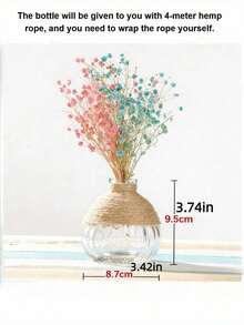Madebyblanc Bình hoa thủy tinh phong cách Bắc Âu dùng cho hệ thống thủy canh - Bình hình trụ tối giản dùng cho hoa tươi và hoa khô, trang trí nhà cửa sang trọng, bình hoa thủy tinh kiểu Scandinavia - thiết kế tối giản cho hoa tươi và hoa khô, trang trí nhà cửa theo phong cách thủy canh, trang trí bàn sang trọng cho phòng khách, kệ, bình hoa thủy tinh sang trọng (Bình sẽ được tặng kèm dây gai dài 4 mét, bạn cần tự quấn dây) - Nhiều màu - Xem 14