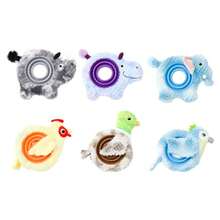 PETSIN Creative Plush Animal Shaped Dog Toy, TPR Leakage Food Detachable, Interactive Play For Dogs - Multicolor - View 5