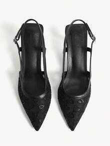 CUCCOO CHICEST Women's Square Toe Rhinestone Ankle Strap Sandals For Christmas - Black - View 2