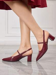 Sleekvia 女士高跟鞋 - 酒紅色 - 查看 3