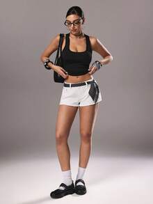 TRNVIE Fashionable Casual Distressed Low Waist Denim Shorts - Medium Wash - View 6