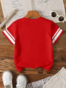 SHEIN | PAW Patrol 男童卡通图案印花圆领短袖T恤，全印花，夏季款 - 白色 - 查看 2