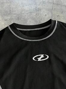 AXEPEAK Men's Street Outseam Round Neck Short Sleeve T-Shirt - Black - View 3