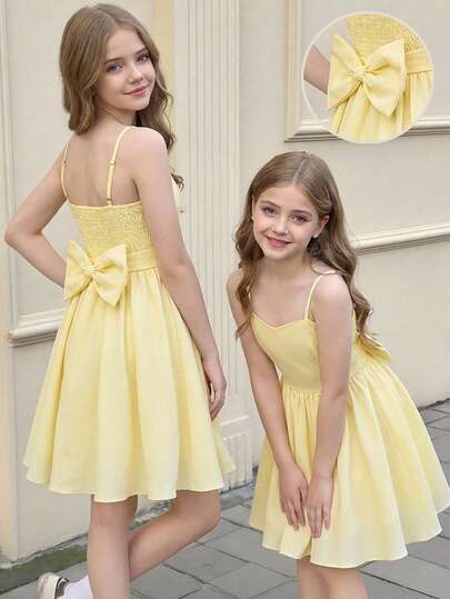 Vestido midi con tirantes finos y lazo en la cintura, de tela con textura de cuentas, elegante y sexy en color rojo, adecuado para volver al colegio, citas, fiestas, reuniones y otras ocasiones, para adolescentes