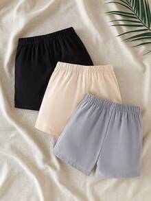 SHEIN Playful Pals 男婴日常休闲刺绣图案夏季旅行短裤 - 彩色 - 查看 2