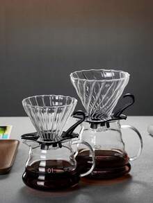 Cirelle Simple Manual Glass Coffee Dripper - 1-Piece Pour-Over Maker, Durable Drip Filter For Home, Cafes & Restaurants - Multicolor - View 9