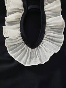 Swim Oasis Women's Vacation Patchwork Ruffle Cutout Design Fashionable Spaghetti Strap One-Piece Swimsuit With Coverup And Skirt - Black - View 3