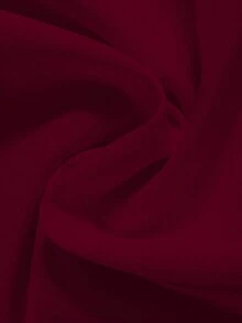 GlowEve CURVE Plus Size Women's Solid Color Backless Twist Design Casual Versatile Daily Wear Long Sleeve Shirt - Burgundy - View 5
