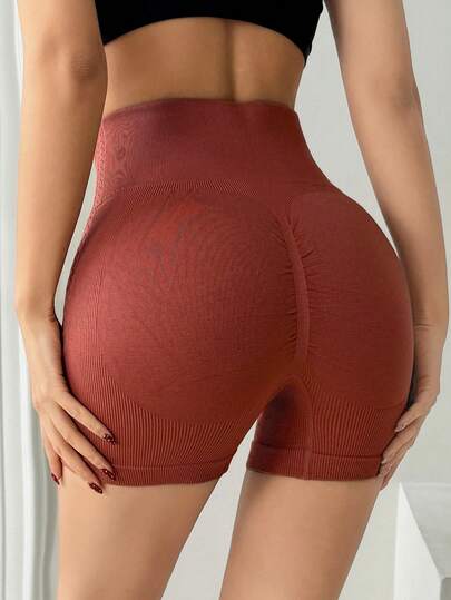 DAZY Seamless Tight Yoga Shorts, Lightweight Shaping Sportswear, Women Summer & Spring Outfit