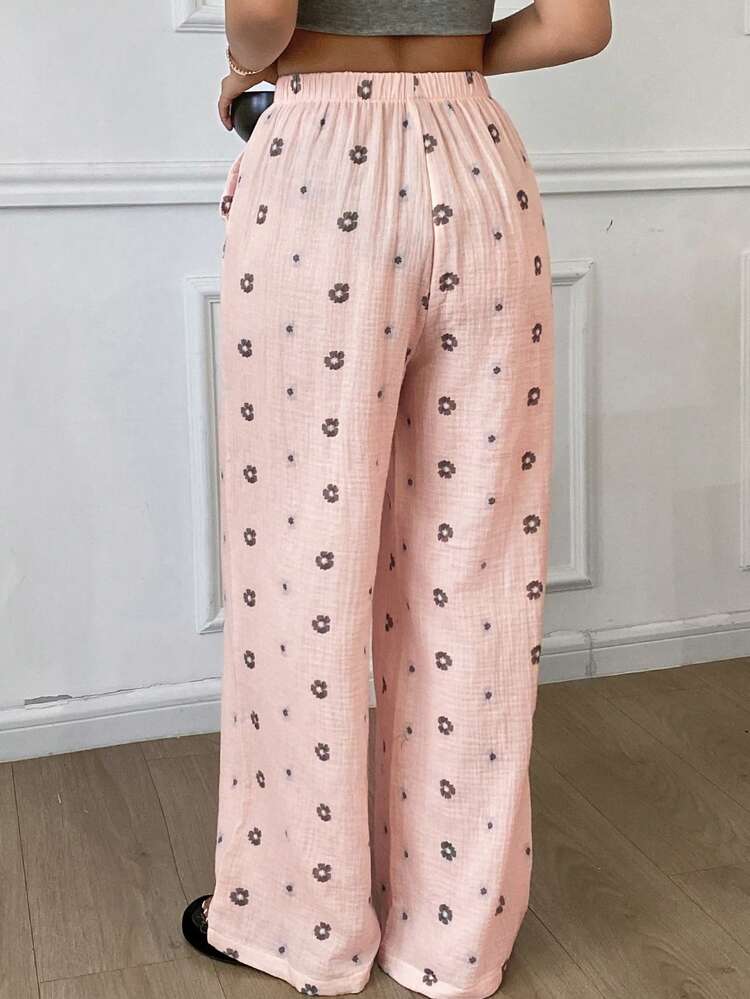 Women's Loose Ditsy Floral Pajama Bottoms, Spring/Summer