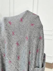 SHEIN Vestido de maternidad de manga corta con estampado de lazo - Rosa - Ver 10