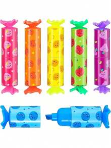 6 piezas, Mini Resaltador de Dulce Pastel, 6 Colores Lindo Marcador Punta de Bisel Resaltador, Fiesta de Dulces Cumpleaños Dibujo Póster Diario Tarjeta de Felicitación Útiles Escolares Vuelta al Colegio - Multicolor - Ver 8